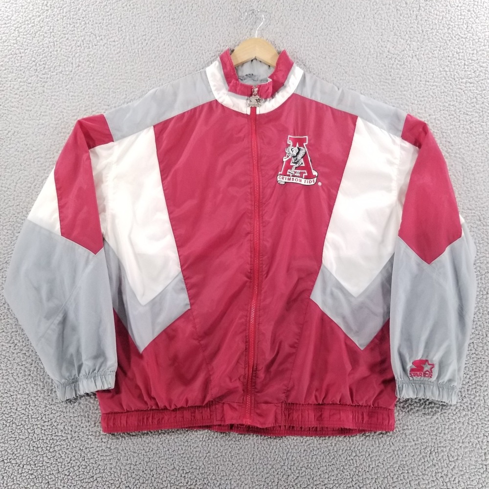 VTG 90s Alabama Crimson Tide Starter Jacket Mens 2XL Lightweight Windbreaker